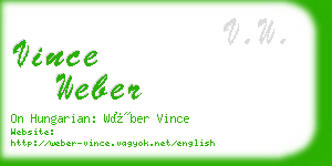 vince weber business card